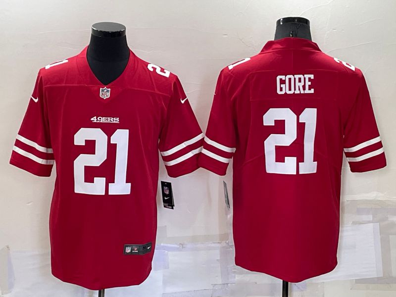 Men San Francisco 49ers #21 Gore Red New 2022 Nike Limited Vapor Untouchable NFL Jersey->san francisco 49ers->NFL Jersey